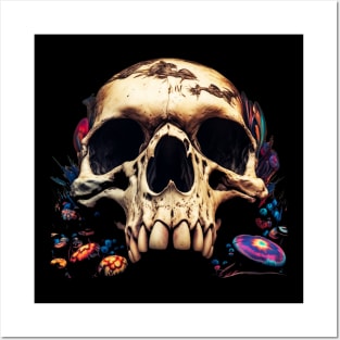 Shroom Skull Posters and Art